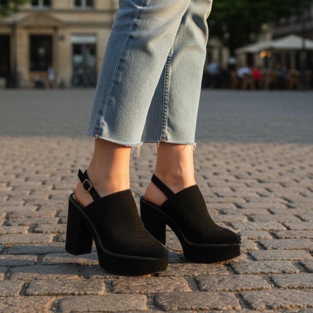 Vintage Michael KORS Open back Platform.